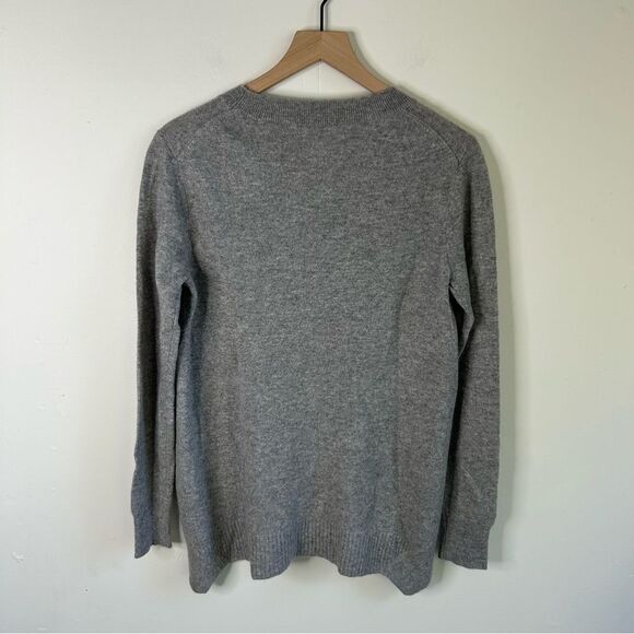 White + Warren Heather Gray cashmere Knit Top size Medium - Picture 7 of 11